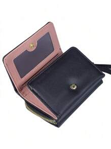 Multi Card Slot Solid Color Portable Leather Card Case Universal Bank Card Credit Card ID Bus Card Holder Travel Card Organizer Christmas Gift Valentine's Day Gift Love Send To Couple Send To Friend Simple Fashion Premium For Women Wallet Mini Wallet Purse Wallet Card Wallet - Multicolor - View 6