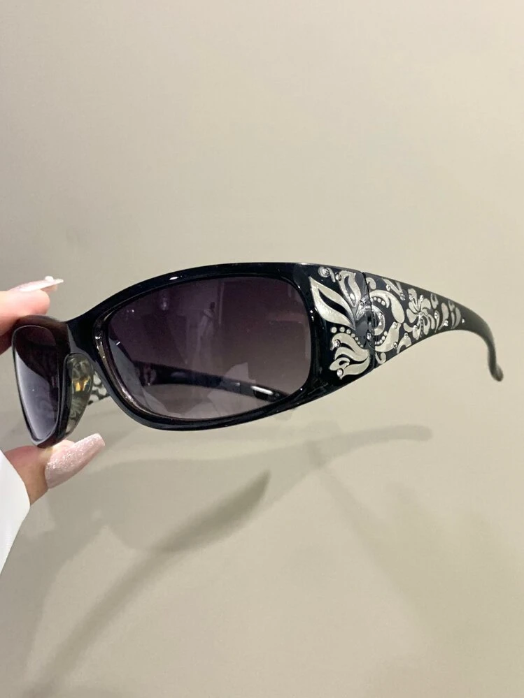 Punk Fashion Glasses, PC Lens Metal Hinge Durable Thick Frame Legs, Eyeglasses For Outdoor Riding Sports Women And Men - Multicolor - View 8