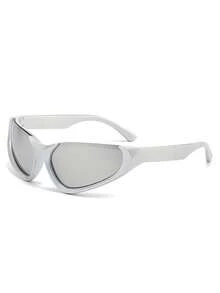 1pc Minimalist Fashion Street Style Cool Windproof Fashion Glasses, Unisex Stylish Beach Accessory
