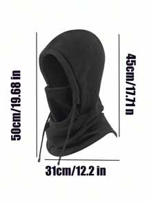 1pc Black/Grey Balaclava Ski Mask, Windproof Warm Winter Scarf Face Mask For Men And Women, Suitable For Cycling, Motorcycling, Hunting, Outdoor Sports