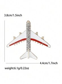 Strass Flugzeug Broschen für Frauen, unisex Email Flugzeug Anstecknadeln, Büro Party Freunde Geschenke Accessoires