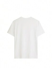 Women's Summer Casual Personalized Printed Pattern Round Neck T-Shirt Fashionable And Versatile. Summer Tops White Top Pink Top