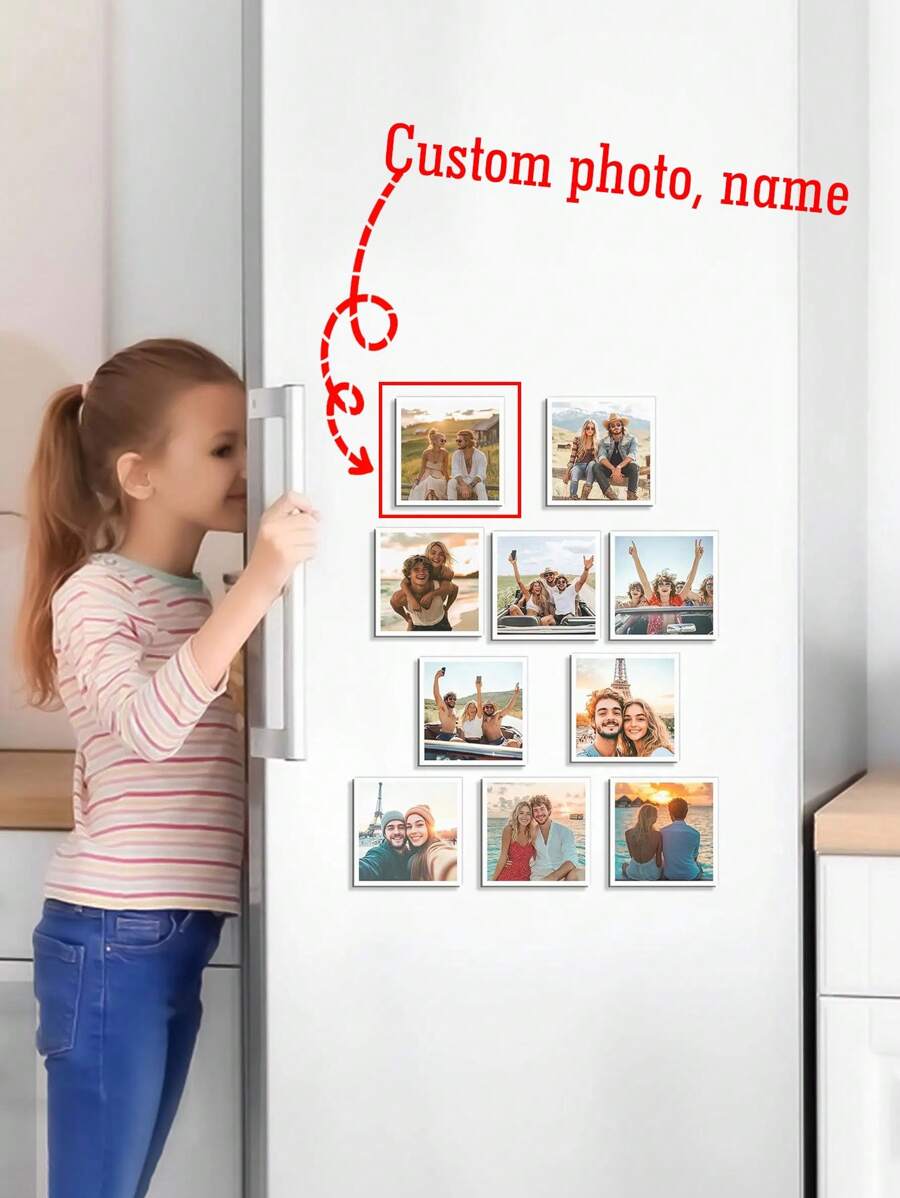 Imanes personalizados de fotos, imanes de fotos para refrigerador de alta calidad personalizados, recuerdos fotográficos, regalos únicos, imanes magnéticos de fotos para refrigerador