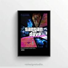 一张音乐专辑《Game Over》的海报，采用帆布印刷工艺，展现了流行嘻哈歌手心理剧演唱会中的单曲，可作为房间装饰的墙面艺术品。（无框） - 彩色 - 查看 21