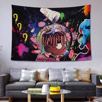 1pc Rapper Tapestry Hip Hop Tapestry Lucky Tapestry For Bedroom Aesthetic Rap Singer Poster Funny Tapestries Wall Hanging Room Decor Home Decor Wall Decor Bedroom Decor Wall Art Home Decor Living Room Tapestry For Room Wall Tapestry Flag Room Decoration Stuff