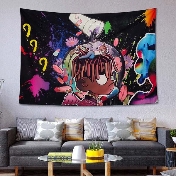 1pc Rapper Tapestry Hip Hop Tapestry Lucky Tapestry For Bedroom Aesthetic Rap Singer Poster Funny Tapestries Wall Hanging Room Decor Home Decor Wall Decor Bedroom Decor Wall Art Home Decor Living Room Tapestry For Room Wall Tapestry Flag Room Decoration Stuff