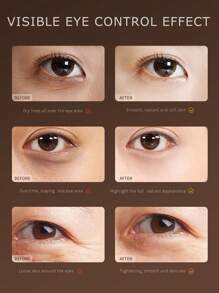 80克/60片咖啡因抗皱眼膜，减少眼周色素沉着和黑眼圈，改善皮肤紧致度和光滑度，舒缓粗糙和淡化细纹，适合居家和旅行，是圣诞节的绝佳礼物 - 黑色 - 查看 6