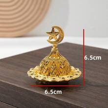 1 件迷你阿拉伯风格香台 - 合金金属、电镀铁、家居装饰香炉