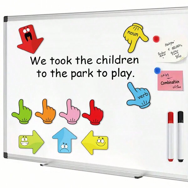 BELLKIDS 4/6pcs Creative Refrigerator Stickers, Finger, Arrow, Multi-Color, Blackboard Stickers, Whiteboard Stickers, Finger Reading Props, Classroom Teaching Interactive Props, Home, Office, Stationery, Teaching Tools,Back To School