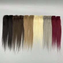 1pc 10inch Mini Full Handtied Lace Human Hair Toppers For Women Straight Natural Hairpiece Human Hair Soft Toppers For Women With Thinning Hair Short Hair Extensions Free Part Lace Toppers Can Be Used To Thicken The Top And Sides Of The Hair