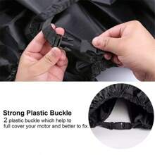 Funda para motocicleta NMAX, AEROX, PCX, MIO, BEAT, CLICK, impermeable, a prueba de lluvia y polvo, con protección UV - Negro - Ver 5