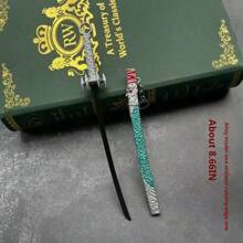 1pc Ancient Weapon Gaming Weapon Model Tang Dynasty Broadsword, Beginner Level Metal Weapon Model, Alloy Decoration, Birthday/Christmas Gift