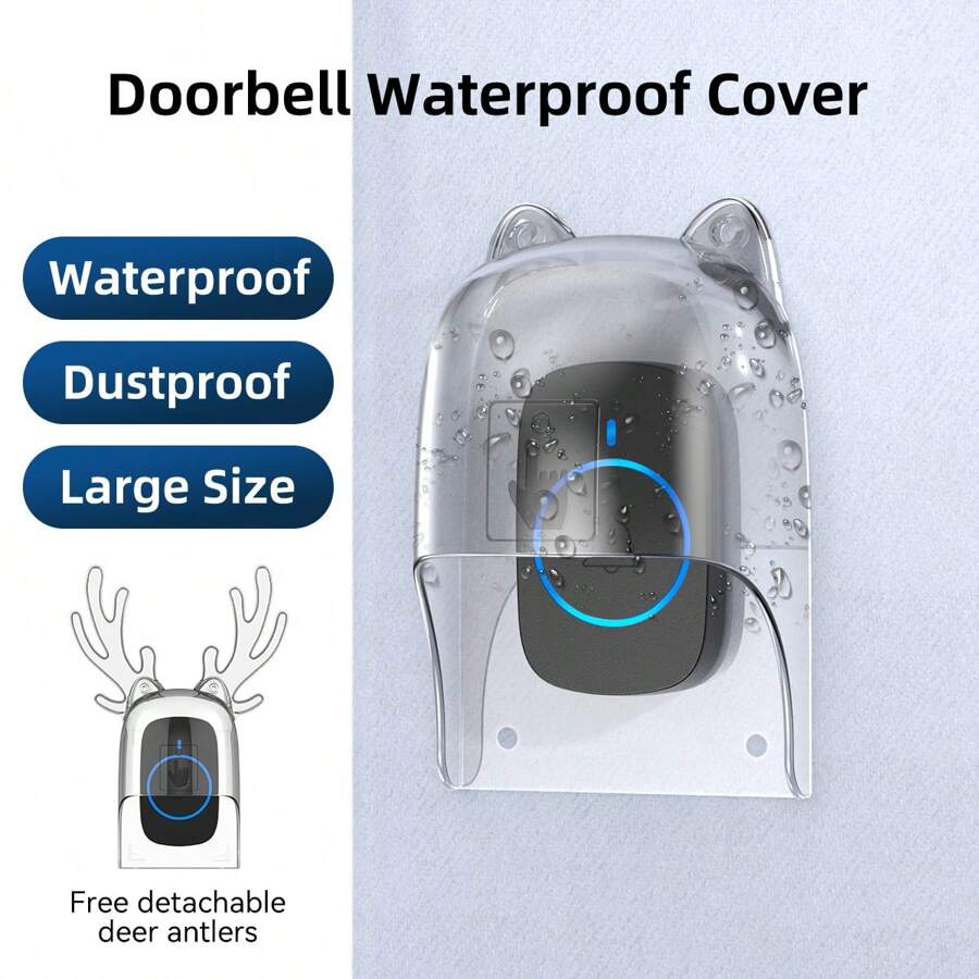 驯鹿防水罩户外透明无线门铃家用门铃按钮