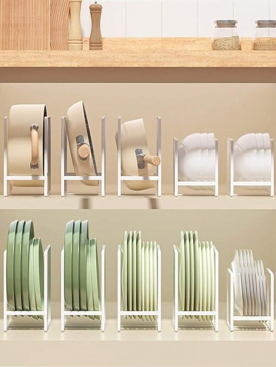 Plate Organizers Holders Upright Cabinet Dish Drying Racks Metal Plate ...