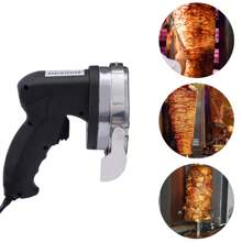 RAINAUT Stainless Steel 80W Gyro Doner Kebab Slicer 1.4mm Handheld Electric Shawarma Cutter Slicer Kit - US A Type Plug(110-127V) - View 3