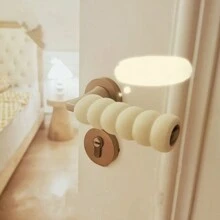 1pc Flower Pattern Door Knob Cover, Anti-Static Anti-Collision Protection Sleeve, EVA Foam Material, Home Door Handle Protector