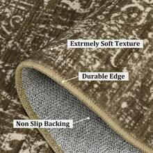 Large Size Printed Rug Low Pile Non-Slip Rug Soft Living Room Rug Anti-Stain Anti-Shedding Rug For Bedroom Office Dining Room - Camel - View 7