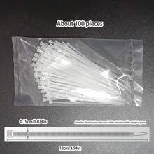 Self-Locking Plastic Cable Ties Binding Straps Fasteners Lashing Strap Tightener For Bundling, Lashing & Fixing - Multicolor - View 3