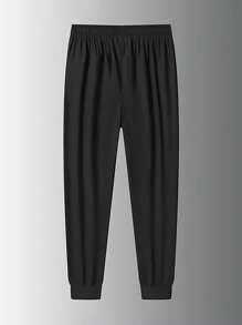 Pantalon de sport pour hommes en soie glacée mince, séchage rapide et respirant. Nouveaux pantalons à cordon de serrage pour l'entraînement fitness, la course et le basket d'été. Joggers slim de travail