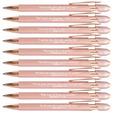 10 支圣经经文圆珠笔带手写笔 - 宗教礼物创意 - 适合圣经学习和日常使用，黑色墨水 - 10pcs - 查看 9