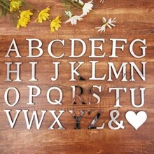 1pcdecorative Alphabet, English Letters 3D Acrylic Mirror Stickers, Love Characters Home Decoration Wall Stickers Letters Signs Self Adhesive Personalised Combination Of English Text Birthday - Multicolor - View 4