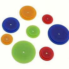 4/8er Pack Kunststoff Nähskanner Ring Set für Nähen und Basteln, Multi-Größen Patchwork Werkzeuge und Lineal, Zufallsfarben für Zuhause und Nähgeschäft (3mm/5mm/7mm/10mm)(Zufallsfarbe) - Verschiedenfarbig - Übersicht 4