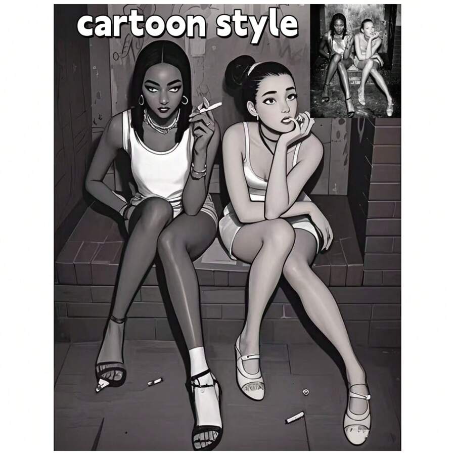 1 Piece Custom Photo, Custom Retro Anime Style Framed Canvas Wall Art Based On Photos, Retro Anime Character Photos, Print Personalised Artwork, Watercolour Canvas Art Mural, All Kinds Of Holiday Gifts, Personalised Gifts, Wedding Gifts, Birthday Gifts, Christmas, Chinese New Year Valentine's Day, Wedding Anniversaries, Personalized,Ideal Gifts For Him,Ideal Gifts For Her,Her,Boyfriend,Girlfriend,Dad,Mom,Family,Friends,Son,Daughter,Kids,For Anniversaries,For Birthdays,For Housewarming,For Graduation,Kitchen,Dining Room,Bedroom,Office,Living Room,Home,Garden,Tea Room