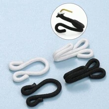 10pcs Invisible Clothing Hooks - DIY Sewing Buttons For Underwear, Bras, Jeans & Skirts - Available In White, Black, Pink, Burgundy