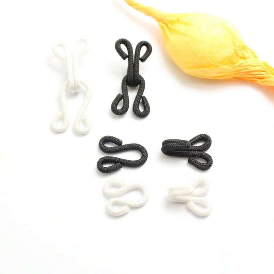 10pcs Invisible Clothing Hooks - DIY Sewing Buttons For Underwear, Bras, Jeans & Skirts - Available In White, Black, Pink, Burgundy