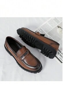 Mocassini uomo con suola spessa, polivalenti, scarpe casual eleganti da lavoro