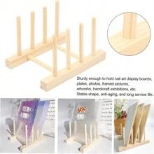 2 Pcs Wooden Puzzle Display Stand Jigsaw Puzzle Holder Rack, Baby Room Decoration Rack,Puzzle Storage Rack Organizer Shelf For Craft Collection Lovers - Multicolor - View 9