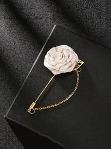 1 件“男士玫瑰胸针 - 高级缎面和金色复古翻领花朵别针，适合西装，可调节 CZ 宝石礼服配饰（婚礼/圣诞礼物）”​​学校 Kpop 包背包教师用品包饰可爱办公室配饰衬衫夹克珠宝万圣节秋冬配饰，适合青少年、青年、男士、休闲、户外、运动、度假、毕业礼物、生日、日常穿着衣服别针有趣的教师礼物