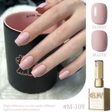 XEIJAYI 15ML Nude Pink Gel Nail Polish Series Solid Semi Permanent Nail Polish Set Kit Soak Off Uv Varnish Nail Art 6 Colors For Choose For Manicure Nail Design