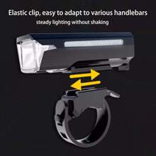 1pc Bicycle Light, Rechargeable Bike Light With Digital Display, Bright Road Cycling LED Sensor Night Riding Lamp