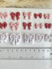 1/5 Peças Conjunto Miniatura de Cortadores de Argila em Forma de Laço, Cortadores de Argila Polimérica para Confecção de Brincos, Cortadores de Argila para Studs de Joias de Argila Polimérica