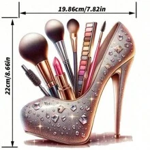 1/2/3 Sparkly High Heels Makeup Tool Design Decals, Suitable For Men, Washable Decals, Suitable For T-Shirts, Jeans, Jackets, Backpacks, Clothing, Hats, Sparkly Fashion Accessories Decoration