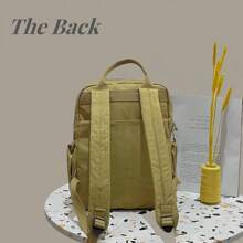 PANDA WE Casual Shoulder Bag Diaper Bag Lightweight Nylon Multi-Pocket Waterproof Travel Small Backpack Computer Bag (Dull Green)