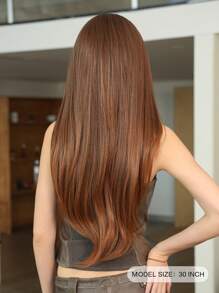 7JHH WIGS Long Straight Headband Wig For Women Brown Blonde Layered Natural Looking Synthetic Heat Resistant Fiber Hair Band Wig For Daily Party Use 30 Inch - màu nâu - Xem 2