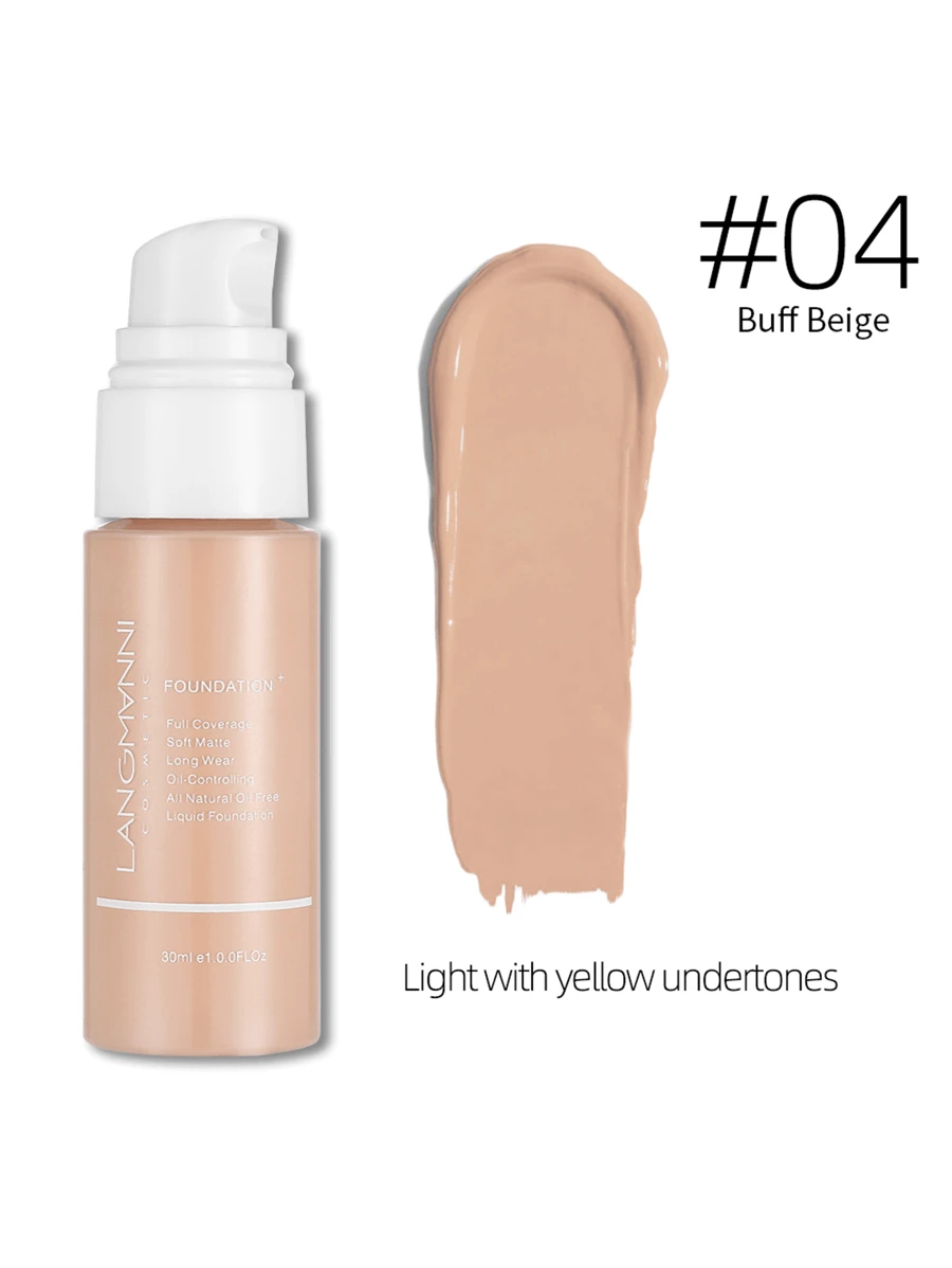 持久防水啞光粉底控油遮瑕粉底霜 - Honey - 查看 1