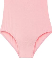 2 件套年轻女孩长袖心形背舞蹈紧身衣带亮片裙、芭蕾舞和体操服 - 藕粉色 - 查看 9