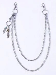 Street 1pc Punk Style Hollow Out Star Decor Pants Chain Women's Multi-Layer Hip-Hop Fashionable Waist Belt Accessory Halloween Summer, School Fall, Autumn, Halloween