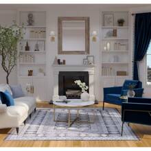 Alfombra de área Salina de 5x8 pies en color carbón/azul/rosa - 468874 - Ver 1