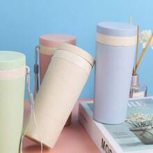 1个带盖可重复使用水杯 - 可微波炉加热和洗碗机清洗 - 非常适合DIY、居家、办公、聚会、海滩、女性礼物 - 彩色 - 查看 8