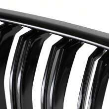 Gloss Black Front Bumper Kidney Grille Grill Fit BMW X3 F25 2011-2014 Dual Line - Black - View 8