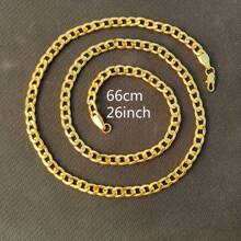 1 Peça Colar Dourado Versátil da Moda de 6mm, Colar Gargantilha de Hip Hop