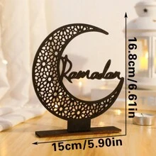 1 pieza Ornamento decorativo colgante para Eid Al Adha, Hari Raya, Ramadán, Eid Mubarak, Día Islámico - Negro - Ver 8