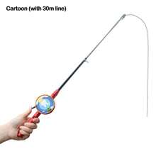 1 Pieza Caña de pesca de hielo mini de 35/40/75/80cm con carrete de plástico para principiantes, para lagos, estanques y ríos