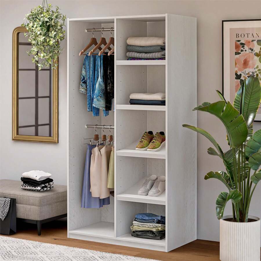 Systembuild Evolution Perry Park Modular Extra Wide Wardrobe With Open ...