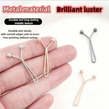 4pcs Invisible Waist Cincher Metal Clips - Adjustable, Fashion Accessory For Jeans And Apparel, U-Shape Scarf Clips To Prevent Wardrobe Malfunction, Easy To Use, Comfortable, Multipurpose - Shirt Sleeve Fastener, T-Shirt Hem Fixer, Non-Damaging, Reusable, Suitable For Casual, Commute, Date, Travel, School