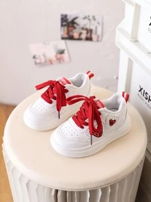 Girls' Flat Sneakers, Soft Bottom Anti-Slip Kids Shoes, Black & Pink Toddler Girl Shoes